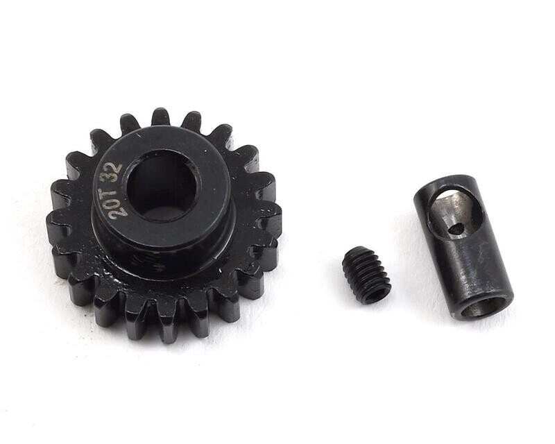 PTK-8063 32P 20T ProTek RC Steel Pinion Gear w/3.17mm Reducer Sleeve (Mod .8) (5mm Bore)