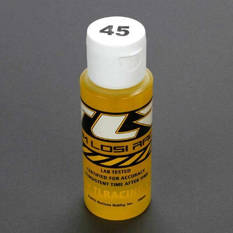TLR74012 SILICONE SHOCK OIL, 45WT, 610CST, 2OZ
