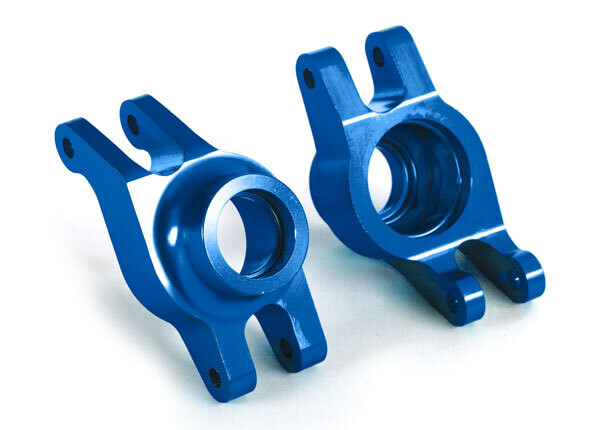8952X  Carriers, stub axle (blue-anodized 6061-T6 aluminum) (rear) (2) fits MAXX and MAXX Slash