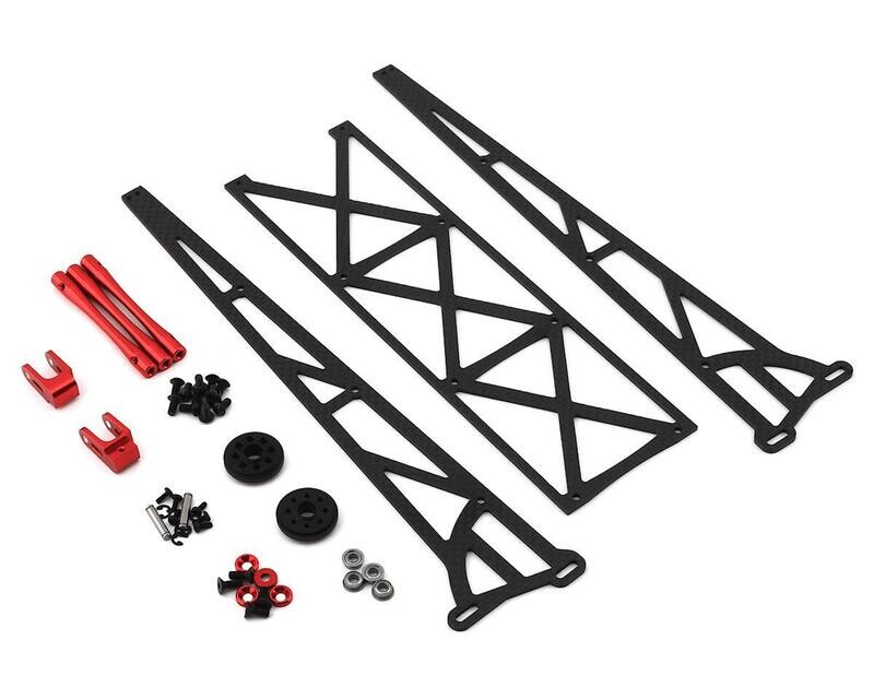 DRC-390-0001 DragRace Concepts 10&quot; Slider Wheelie Bar w/Plastic Wheels (Red)