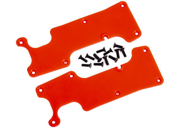 9634R - Suspension arm covers, red, rear (left and right)/ 2.5x8 CCS (12) for Sledge