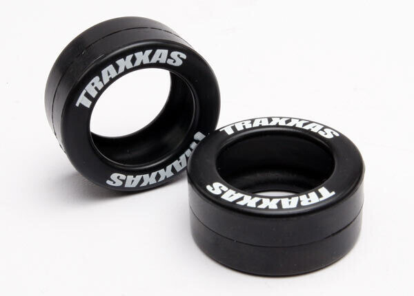 5185  Tires, rubber (2) (fits Traxxas wheelie bar wheels)
