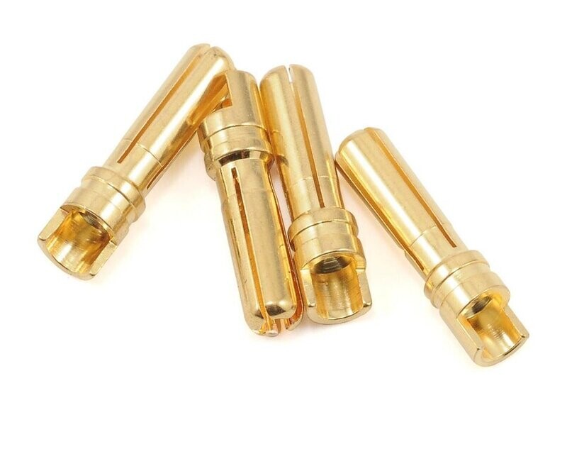 PTK-5035 ProTek RC 4.0mm &quot;Super Bullet&quot; Solid Gold Connectors (4 Male)