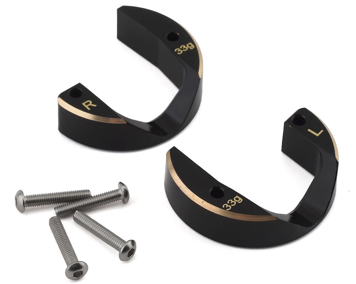 SAMSCX3-4012B Samix SCX10 III/Capra Brass Portal Cover Tuning Weights (33g) (Use w/SAMSCX3-4012A)
