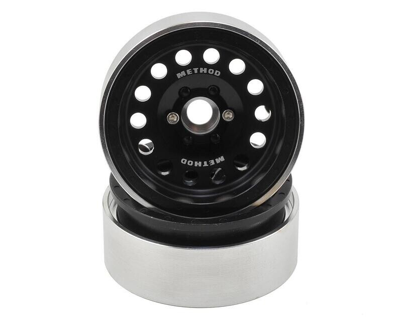 INCIRC00090 Incision Method 1.9 MR307 Aluminum Beadlock Wheels (2) (Black)