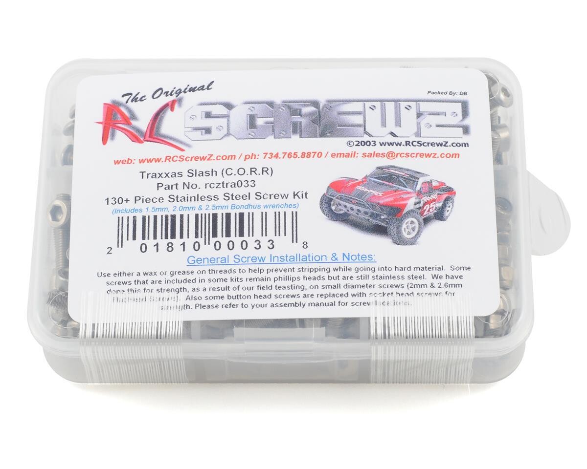 RCZTRA033 RC Screwz Traxxas Slash Stainless Steel Screw Kit
