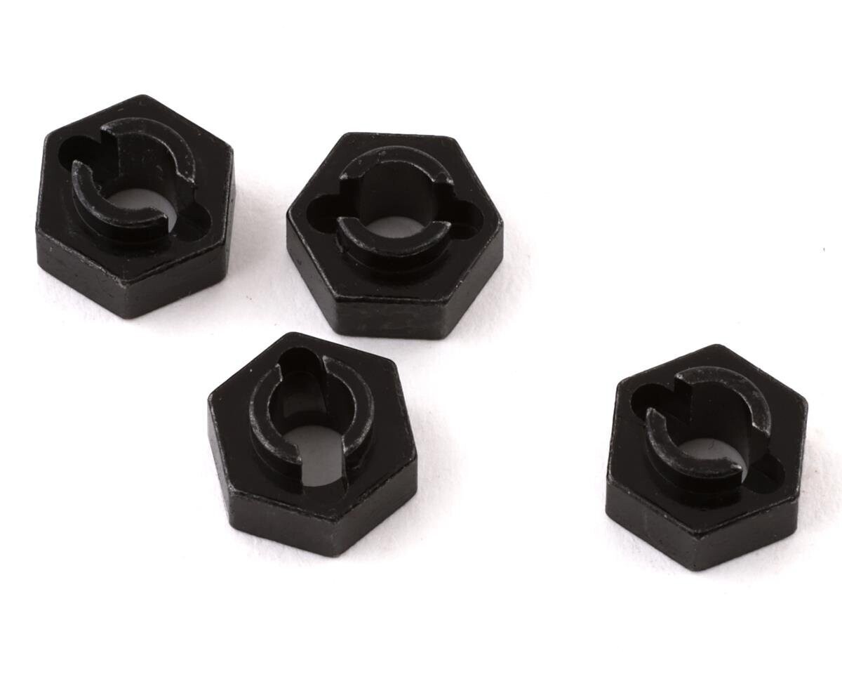 SSD00438 SSD RC SCX24 7mm Brass Wheel Hex (4)
