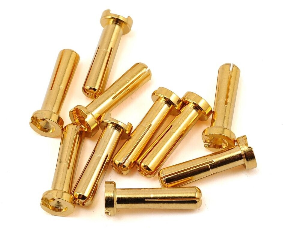 MCL4052 Maclan Max Current 4mm Gold Bullet Connectors  (10)