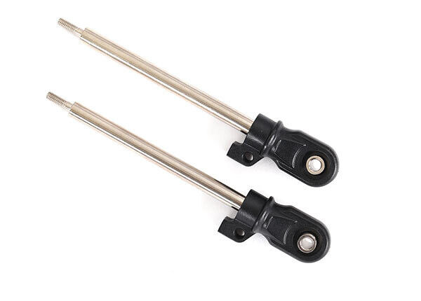 8963 - Shock shaft, 72mm (GT-Maxx®) (steel, chrome finish) (2)/ rod ends (2)/ hollow balls (2)