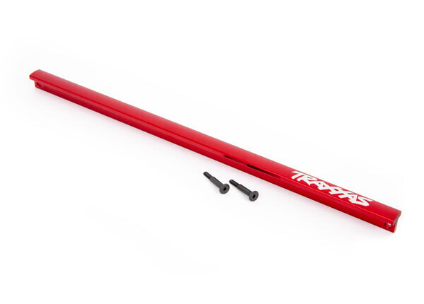 9523R - Chassis brace (T-Bar), 6061-T6 aluminum (red-anodized)/ 3x16 SS (2)