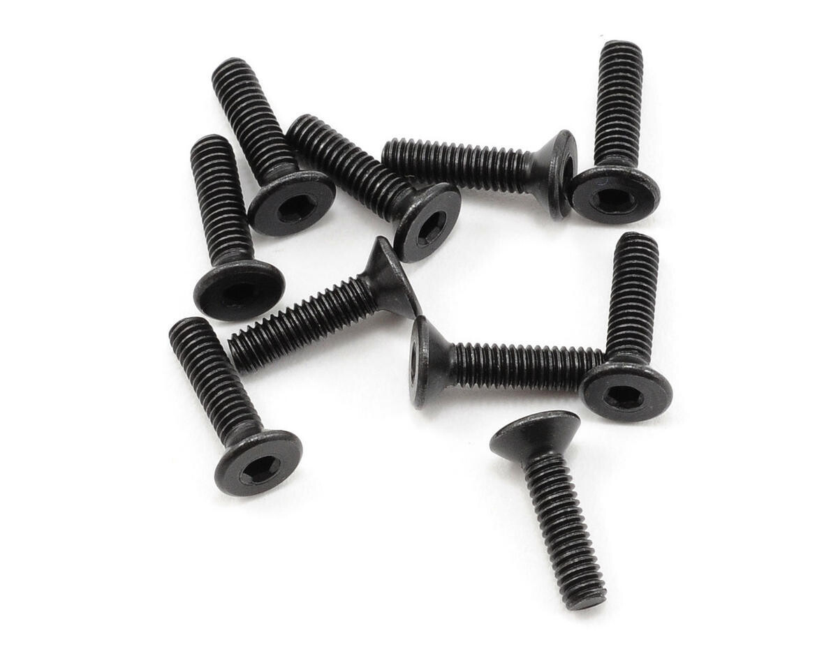 PTK-H-2103 ProTek RC 2.5x10mm &quot;High Strength&quot; Flat Head Screws (10)
