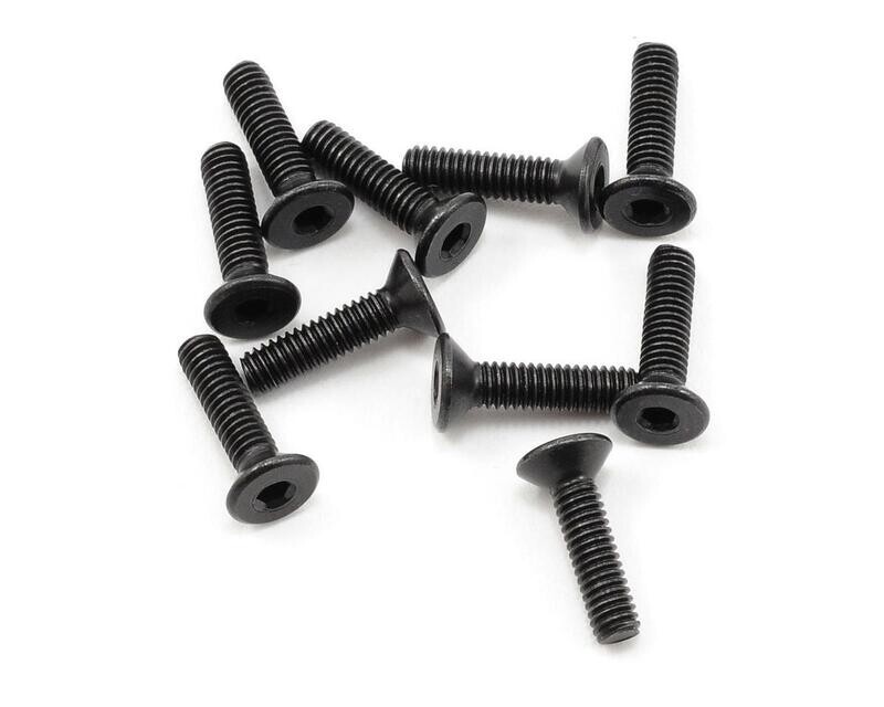 PTK-H-2103 ProTek RC 2.5x10mm &quot;High Strength&quot; Flat Head Screws (10)