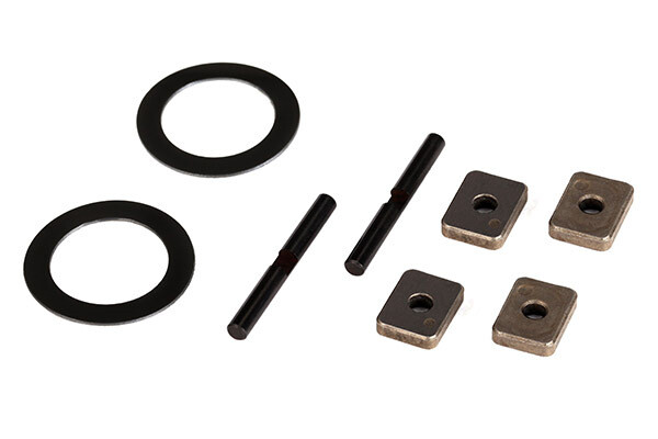 7783X - Spider gear shaft (2)/ spacers (4)/16x23.5x.5 stainless washer (2) (for #7781X aluminum differential carrier)