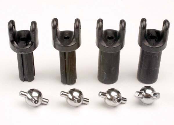 4949X  Half shafts, short (heavy duty) (external-splined (2) &amp; internal-splined (2))/ metal u-joints (4)