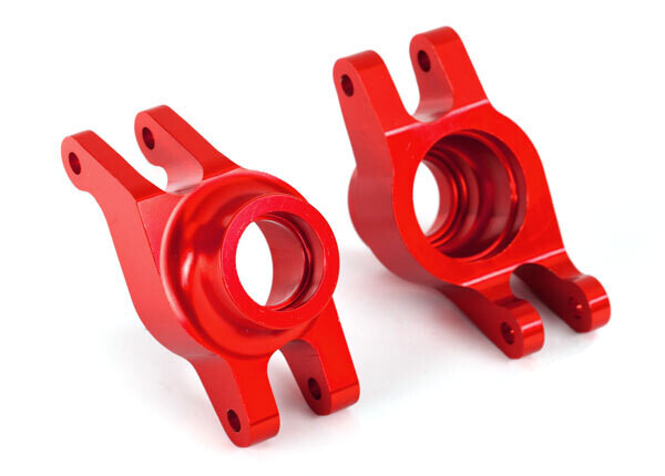 8952R  Carriers, stub axle (red-anodized 6061-T6 aluminum) (rear) (2) fits MAXX and MAXX Slash