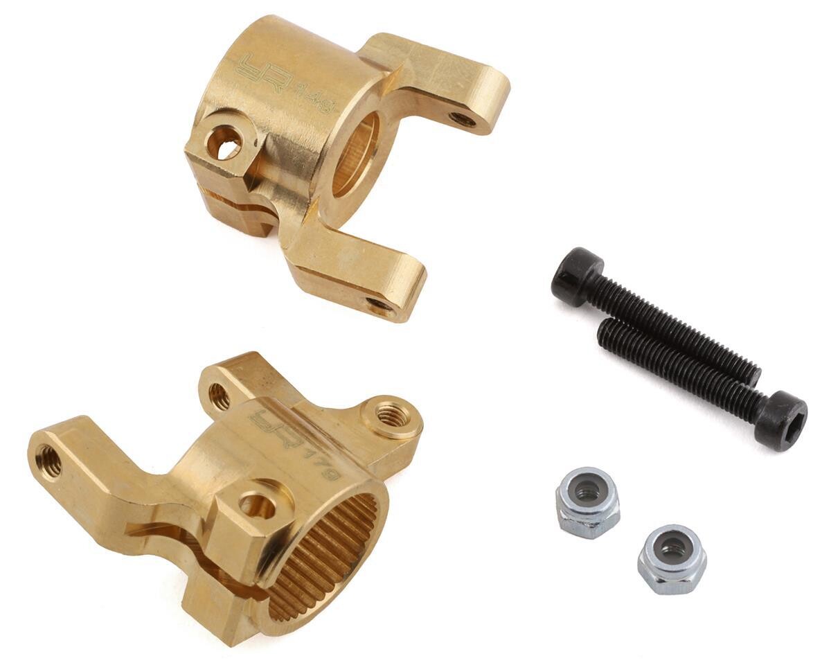 YEA-AXSC-005  Yeah Racing Axial SCX10 II High Mass Brass Left &amp; Right C-Hub Set (2)