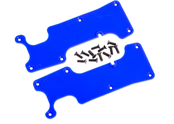9634X - Suspension arm covers, blue, rear (left and right)/ 2.5x8 CCS (12) for Sledge