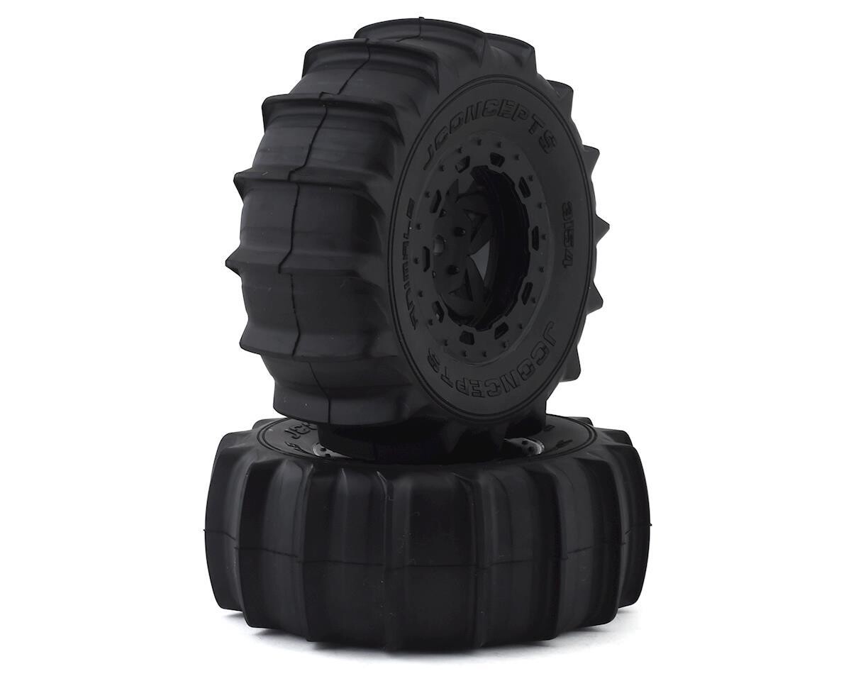 JCO3154-3045  JConcepts Animal Pre-Mounted SC Tires (Tremor) (2) (Slash Rear) (Yellow) w/12mm Hex