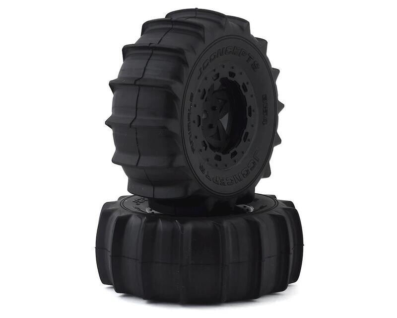 JCO3154-3045  JConcepts Animal Pre-Mounted SC Tires (Tremor) (2) (Slash Rear) (Yellow) w/12mm Hex