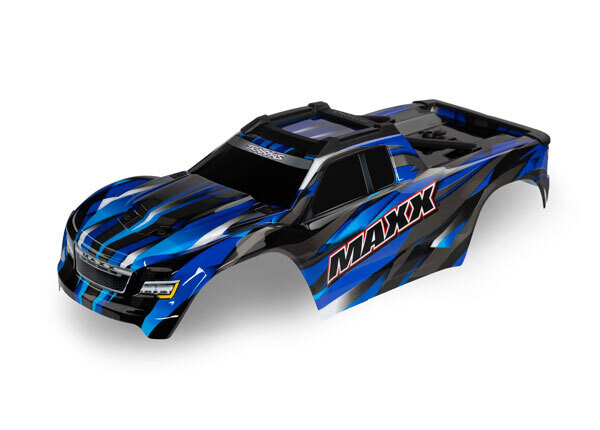 8918A - Body, Maxx, blue (painted, decals applied) (fits Maxx  with extended chassis (352mm wheelbase))