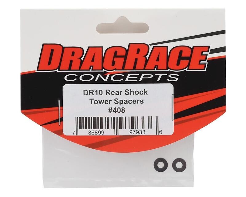 DRC-408 DragRace Concepts Team Associated DR10 ARB Rear Shock Tower Spacers (2) (Grey)