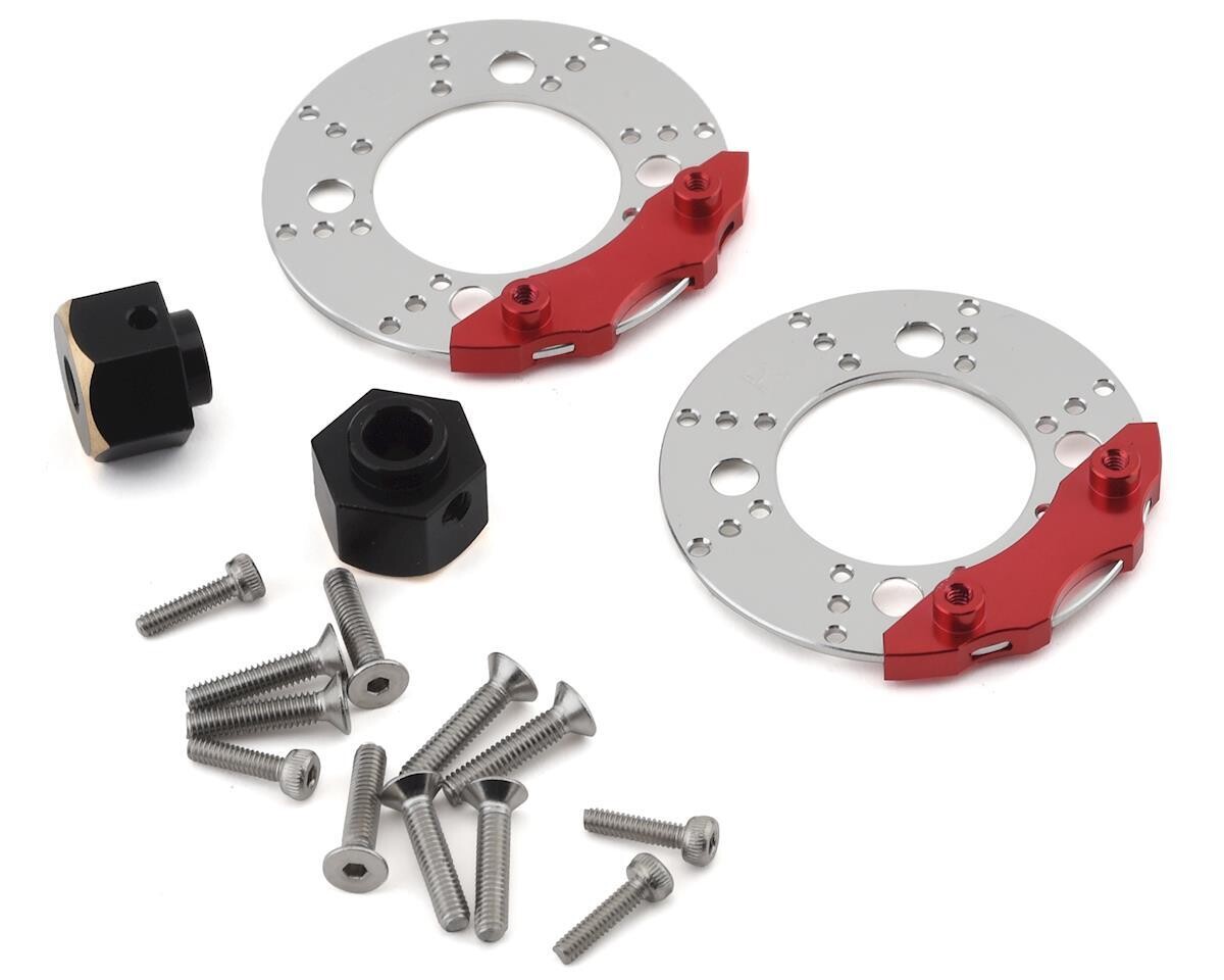 SAMSCX3-6412C2 SCX10 III/Capra Samix 8mm Brass Hex &amp; Scale Brake Rotor Combo Set