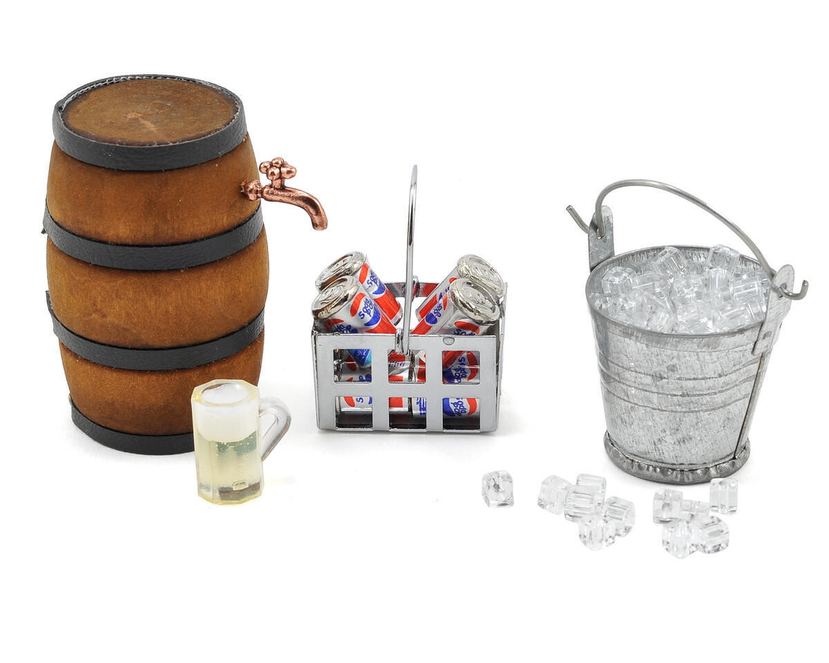 YEA-YA-0368 Yeah Racing Scale Crawler Camping Set w/Ice, Bucket, Coke, Crate, Barrel