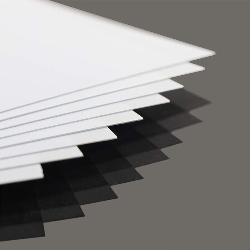 ABS0905 0.5mm Thk 200mm x 250mm White Sheets 9.84&#39;&#39; x 7.87&#39;&#39; x 0.02&#39;&#39; ABS Styrene Sheets for Model Train Layout New (0.5mm)