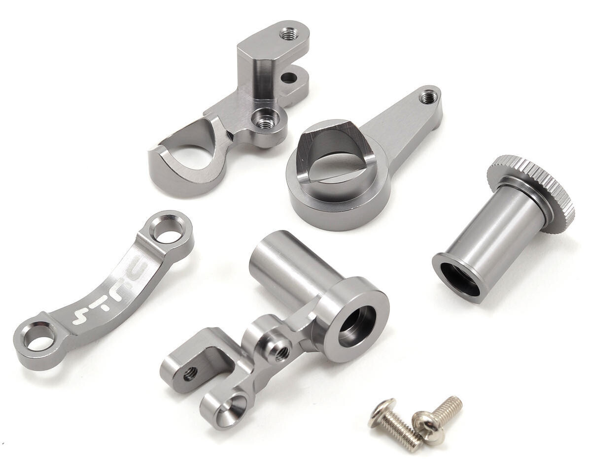 SPTST6845GM  Slash 4x4 HD Aluminum Steering Bellcrank Set (Gun Metal)
