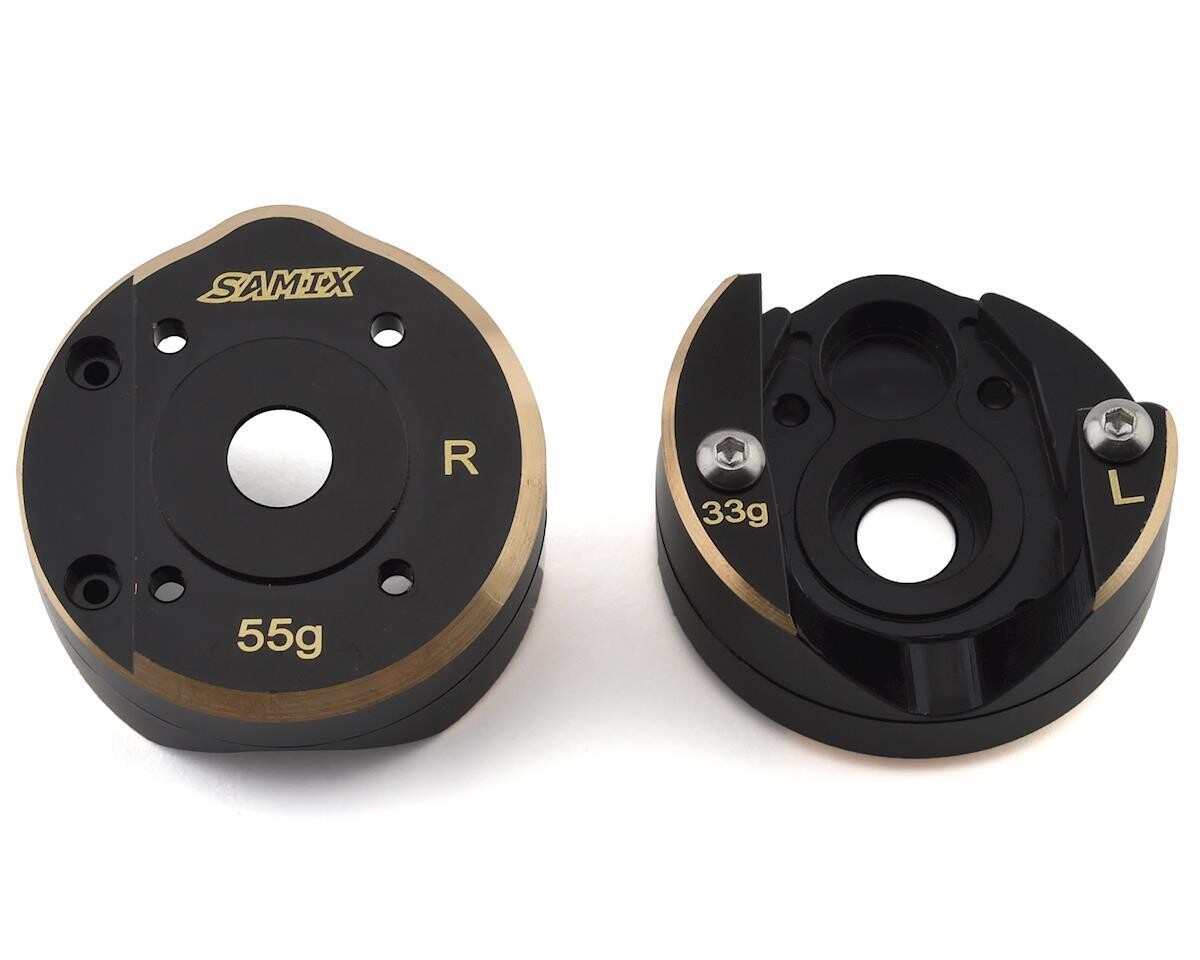 SAMSCX3-4012FS SCX10 III/Capra  Samix  Brass Portal Cover Combo Set (55g/33g)