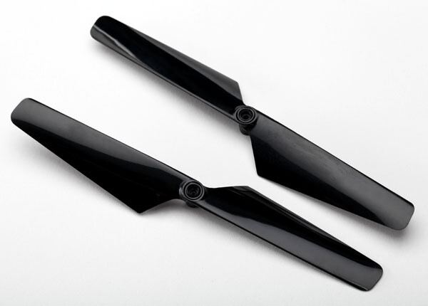 6626 Rotor blade set, black (2)/ 1.6x5mm BCS (2)