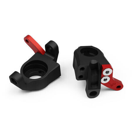 VPS03200  Vanquish Products Wraith Steering Knuckle Set (Black/Red) (2)