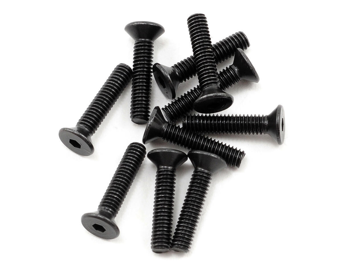 PTK-H-2104 ProTek RC 2.5x12mm &quot;High Strength&quot; Flat Head Screws (10)