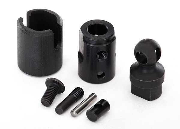 8295 - Output drive, transmission or differential (pin retainer (1)/ drive cup (1)/ drive ball (1)/ drive pin (1)/ 3x11 screw pin (1)/ cross pin (black) (1) 3x6 BCS with threadlock (1))