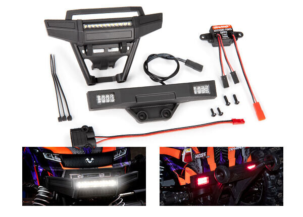 9095 - LED light set, complete (includes front and rear bumpers with LED lights, 3-volt accessory power supply, and power tap connector (with cable) (fits #9011 body)