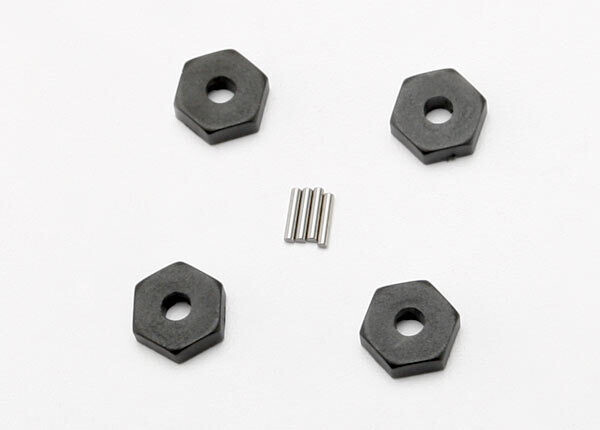 7154 Wheel hubs, hex (4)/ axle pins (1.5x8mm) (4)
