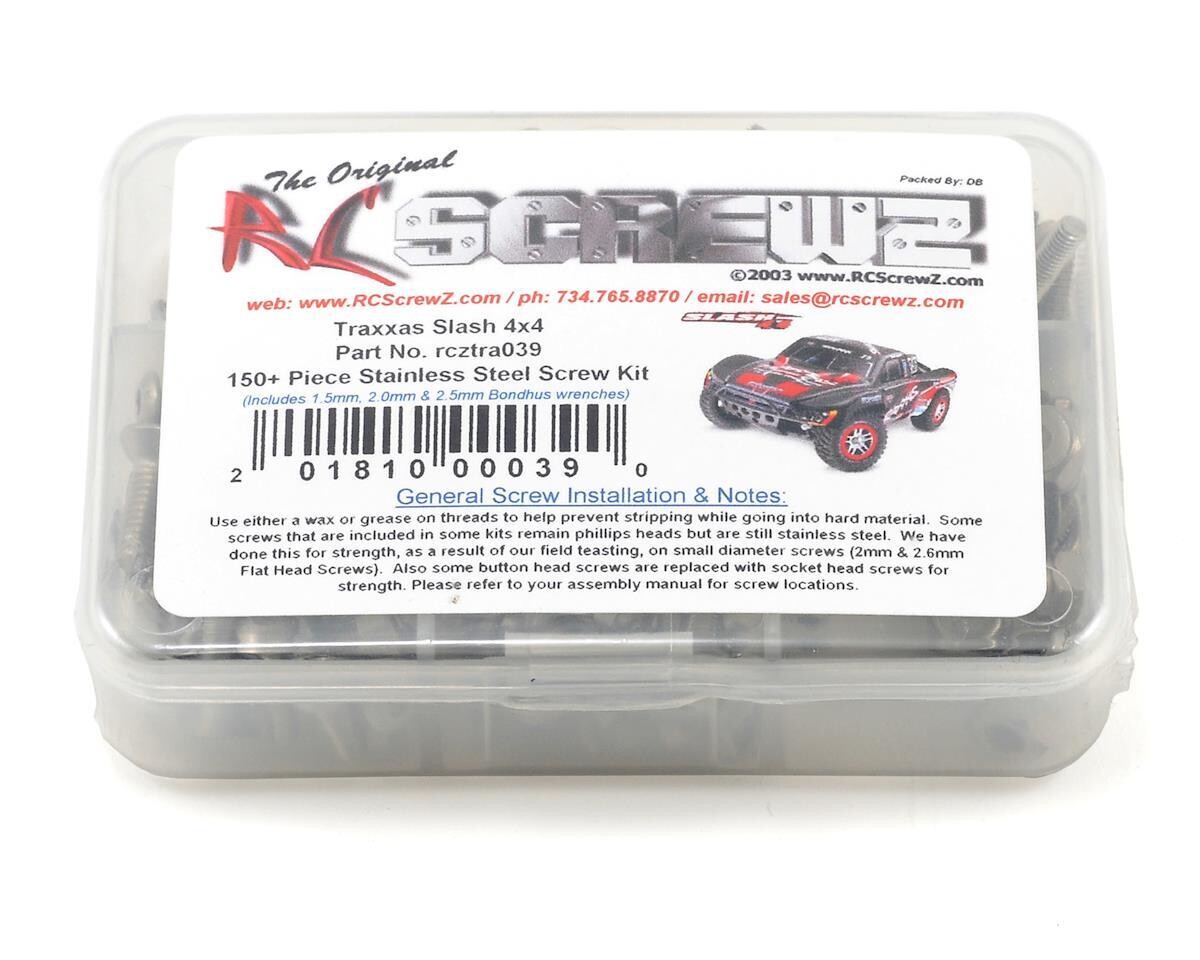 RCZTRA039 RC Screwz Traxxas Slash 4x4 Stainless Steel Screw Kit