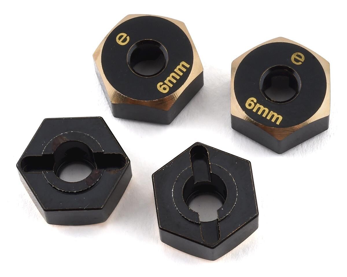 SAMEND-4063-6 Element Enduro Brass Hex Adapter (Black) (4) (6mm)