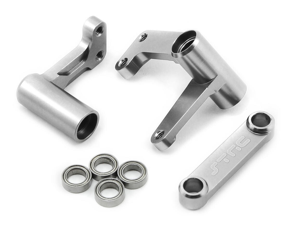 SPTST3743XS Traxxas 2WD Aluminum Steering Bellcrank Set (w/bearings) (Silver)