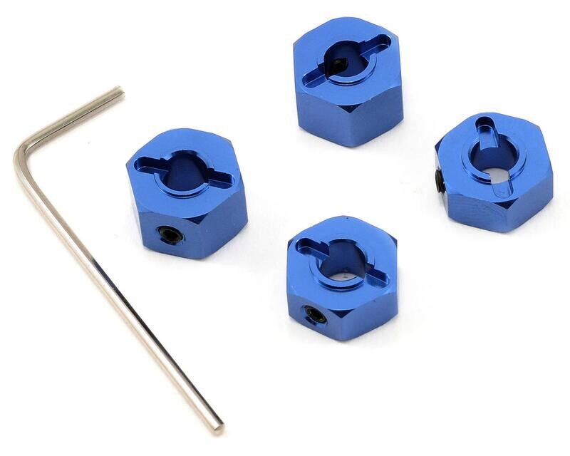 SPTST3654-12B Traxxas 2WD 12mm Aluminum &quot;Lock Pin Style&quot; Wheel Hex Set (Blue) (4)