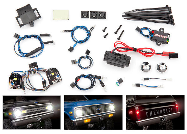 8090 - LED light set, complete with power supply (contains headlights, tail lights, side marker lights, &amp; distribution block) (fits #9111 or 9112 body)
