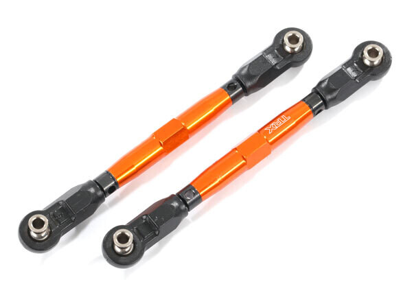 8948A  Toe links, front (TUBES orange-anodized, 7075-T6 aluminum, stronger than titanium) (88mm) (2)/ rod ends, rear (4)/ rod ends, front (4)/ aluminum wrench (1) fits MAXX V1 and MAXX Slash