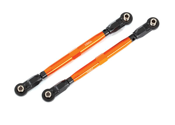 8997A  Toe links, MAXX front (TUBES orange-anodized, 6061-T6 aluminum) (2) (for use with #8995 WideMaxx  suspension kit)