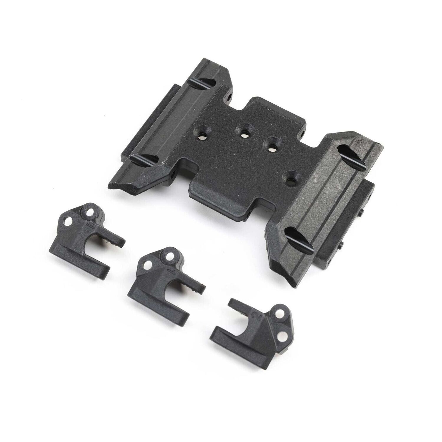 AXI231047 Skid Plate &amp; Upper Link Mounts: SCX10 III BC