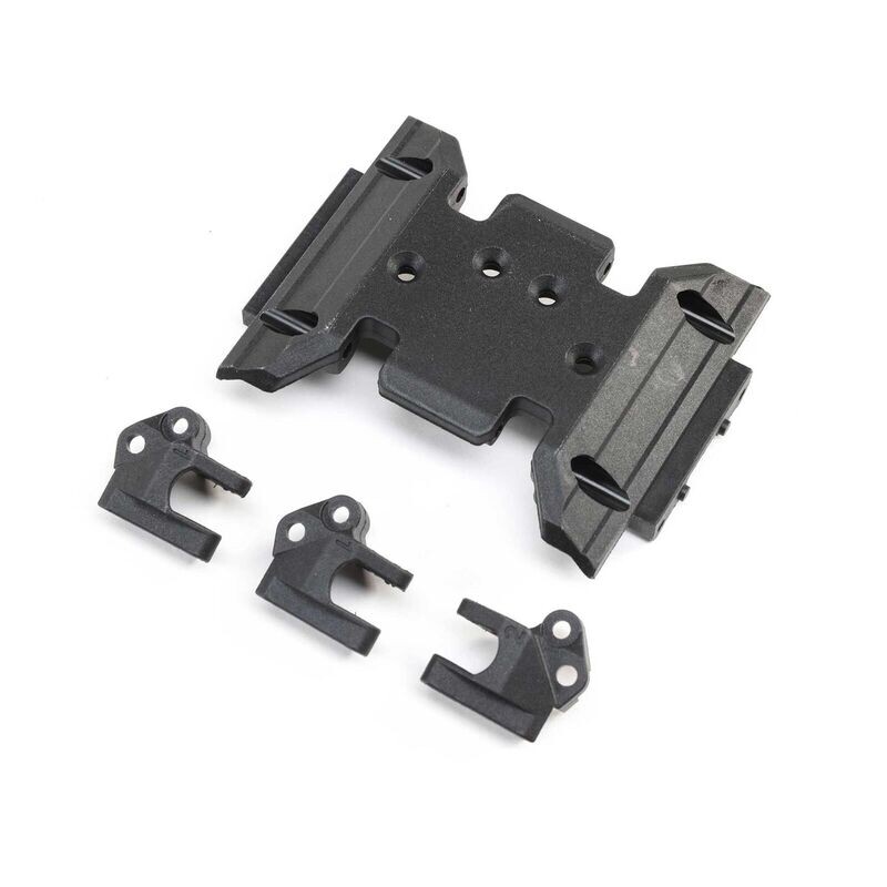 AXI231047 Skid Plate &amp; Upper Link Mounts: SCX10 III BC