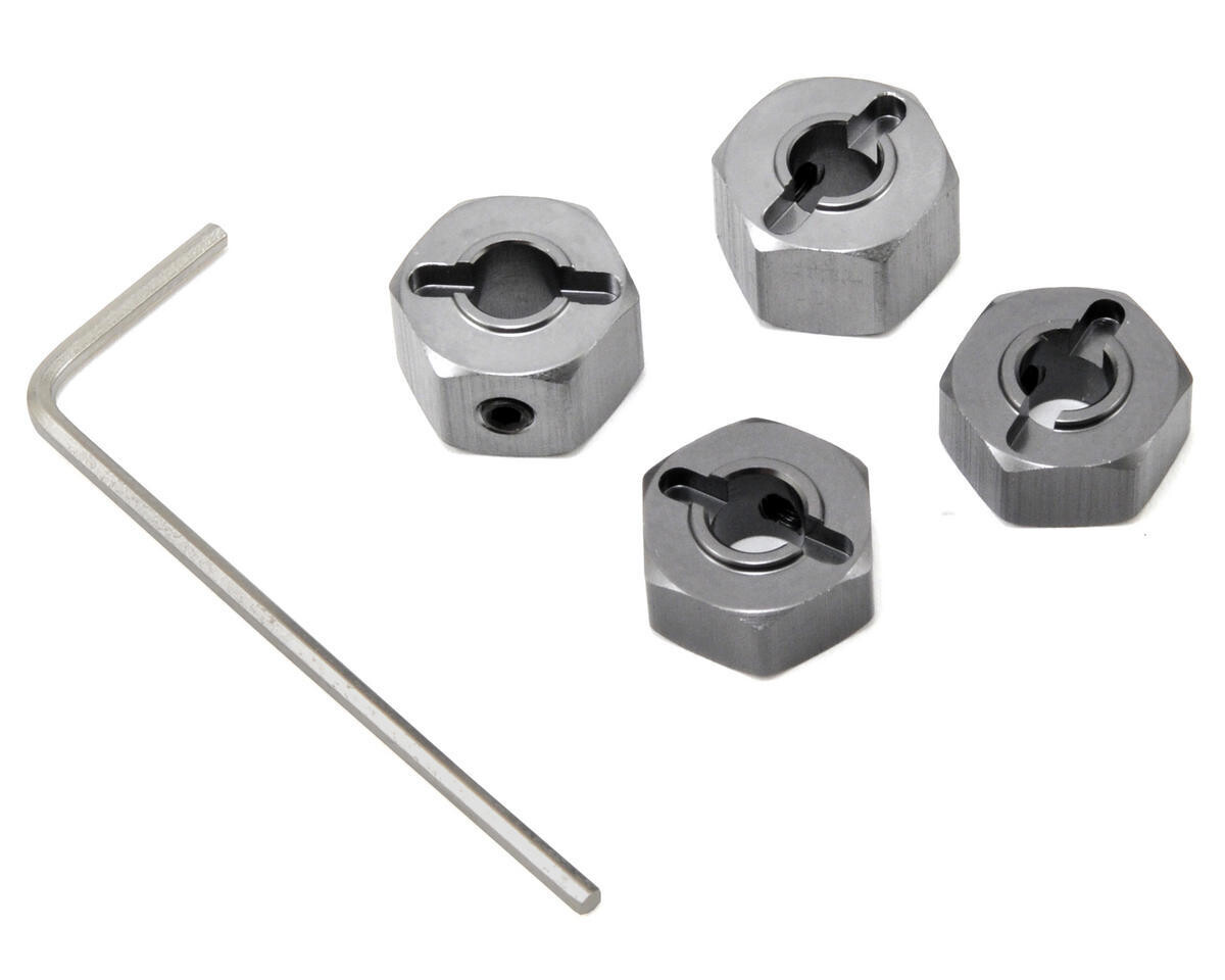 SPTST3654-12GM Traxxas 2WD 12mm Aluminum &quot;Lock Pin Style&quot; Wheel Hex Set (Gun Metal) (4)