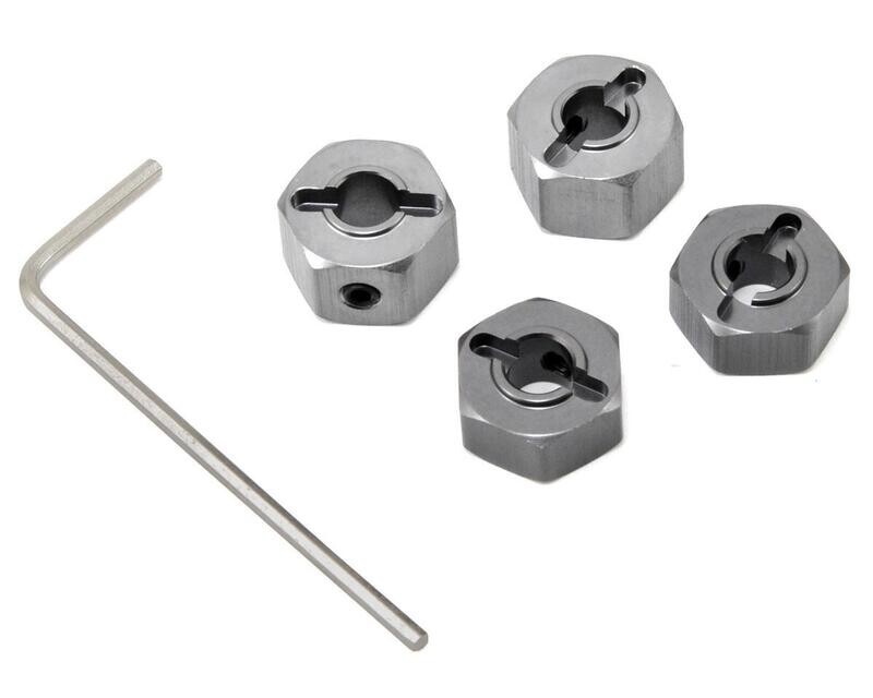 SPTST3654-12GM Traxxas 2WD 12mm Aluminum &quot;Lock Pin Style&quot; Wheel Hex Set (Gun Metal) (4)