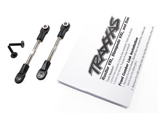 2444 - Turnbuckles, camber link, 47mm (67mm center to center) (front) (assembled with rod ends and hollow balls) (1 left, 1 right) fits Bandit and Drag Slash
