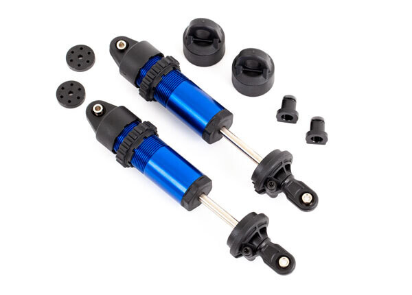 9660 - Shocks, GT-Maxx®, aluminum (blue-anodized) (fully assembled w/o springs) (2)