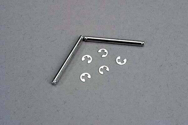 3740  Suspension pins, 2.5x29mm (king pins) w/ e-clips (2) (strengthens caster blocks) fits Bandit, Rustler and Stampede